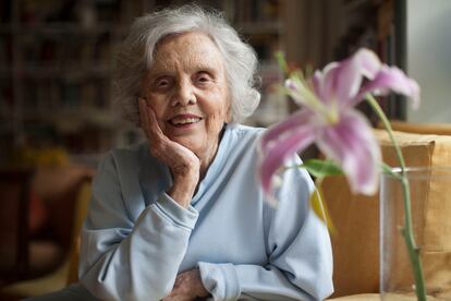 Elena Poniatowska, en su casa en junio de 2018.