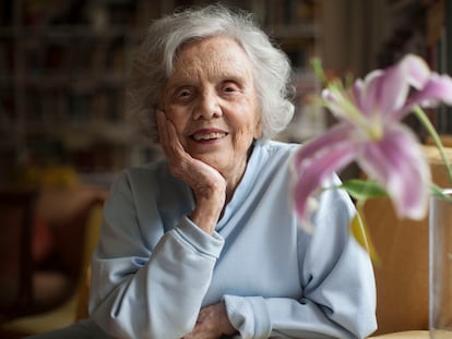 Elena Poniatowska, en su casa en junio de 2018.