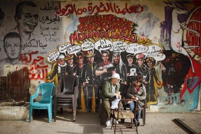 Graffiti en la plaza Tahir de El Cairo.