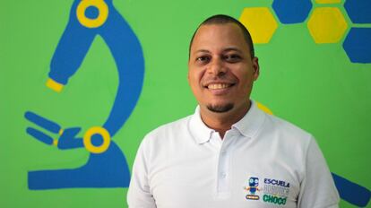 Jimmy García, ingeniero de sistemas de la Escuela de Robótica del Chocó