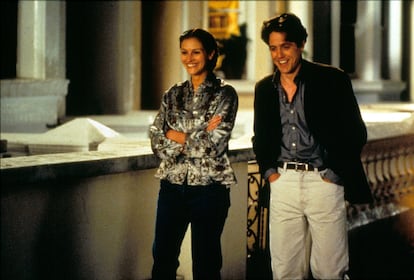 Julia Roberts y Hugh Grant en la película 'Notting Hill', que popularizó el barrio homónimo londinense.