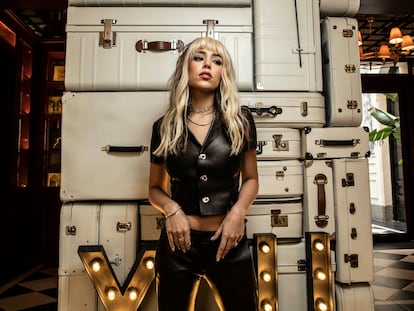 La cantante y actriz mexicana Danna Paola, en Madrid esta semana.