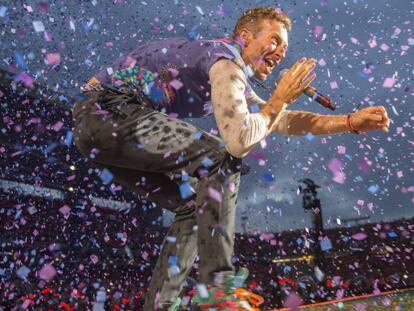 Chris Martin, l&iacute;der de Coldplay, en Barcelona el pasado mayo. 