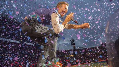 Chris Martin, l&iacute;der de Coldplay, en Barcelona el pasado mayo. 