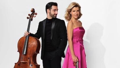 Pablo Ferrández y Anne-Sophie Mutter, en una imagen de promoción.