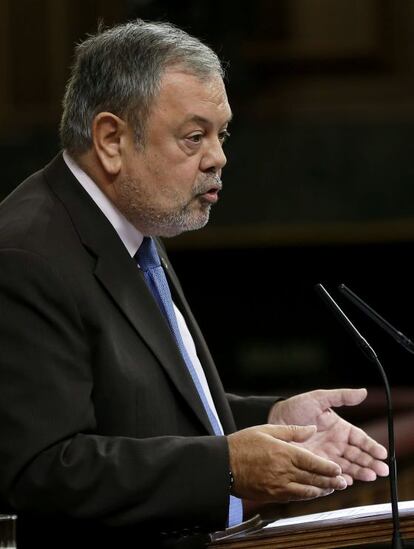 El diputado del PNV, Pedro María Azpiazu, en el debate de totalidad sobre el proyecto de ley de Presupuestos Generales del Estado.