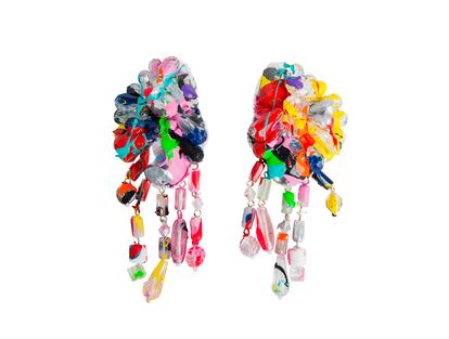 Pendientes de cristales con esmalte de diferentes colores de Bimba y Lola (c.p.v)