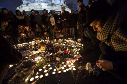 Manifestació a París el 8 de gener, després del primer atac