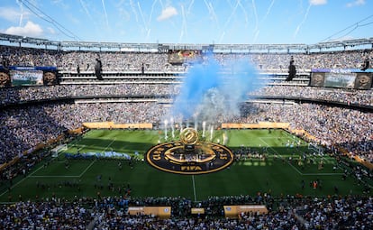 Ambiente de la final en el estadio MetLife, Nueva Jersey, el 13 de julio.