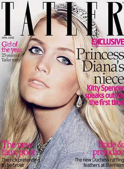 Casi doce años después de la muerte de la princesa Diana de Gales, su sobrina Kitty Spencer, hija de su hermano Earl, continúa la estela de belleza y elegancia que ella dejó. Tras hacer sus &#39;pinitos&#39; en Sudáfrica, el país en el que vive, ahora ha dado el gran salto a Europa, convirtiéndose en la portada de la conocida revista de moda &#39;Tatler&#39;. Con sólo 18 años, la joven parece haber heredado las dotes de modelo de su madre, la conocida maniquí británica Victoria Lockwood, quien hace 20 años también posó para esta publicación. Sin embargo, ella misma asegura que también tiene mucho de los Spencer. "Tenemos los mismos ideales, pensamos de la misma forma y compartimos el  sentido del humor".