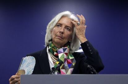 Lagarde, durante su comparecencia en Seúl.