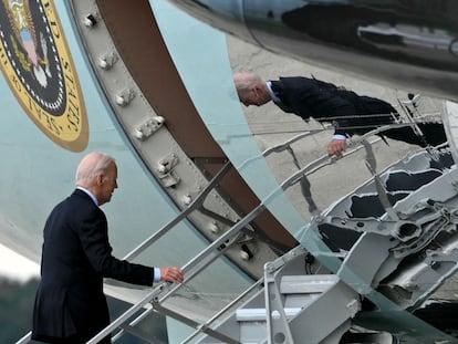 El presidente de EE UU, Joe Biden, subía el martes al avión Air Force One que lo llevaría de Maryland (EE UU) a Israel.