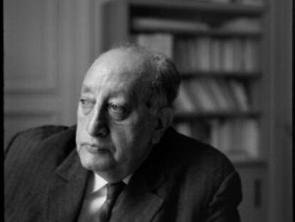 El escritor Miguel Ángel Asturias, retratado por Henri Cartier-Bresson.