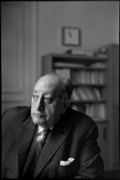 El escritor Miguel Ángel Asturias, retratado por Henri Cartier-Bresson.