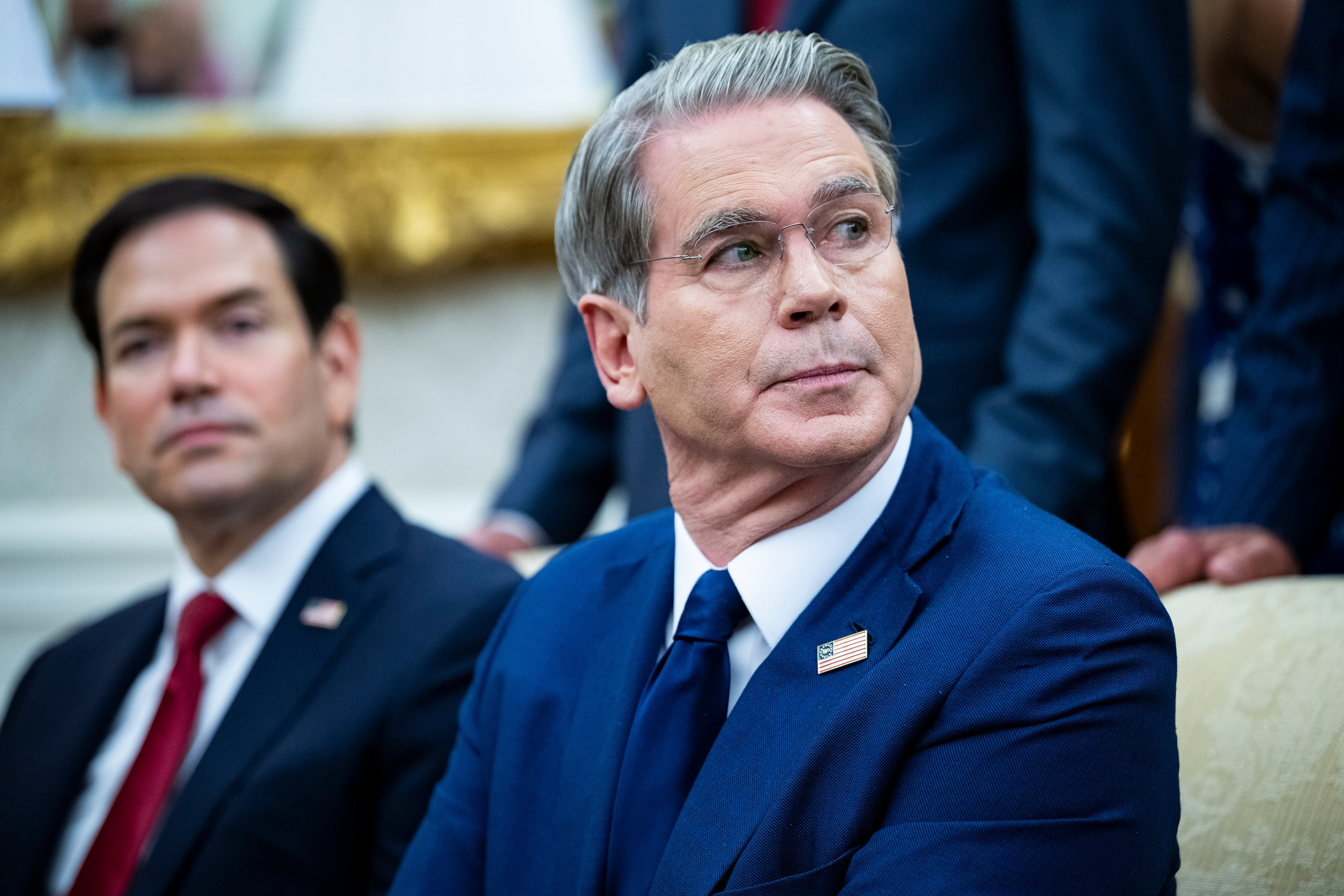 El secretario del Tesoro, Scott Bessent (derecha), el pasado 14 de julio. 