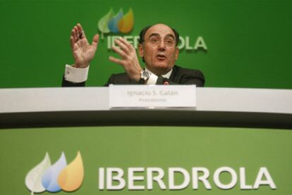 Sánchez Galán comparece tras la junta de accionistas de Iberdrola, el pasado marzo en Bilbao.