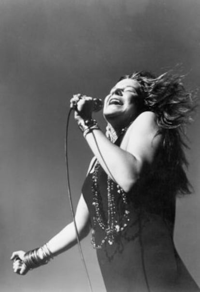 Janis Joplin, en un concierto en mayo de 1968.