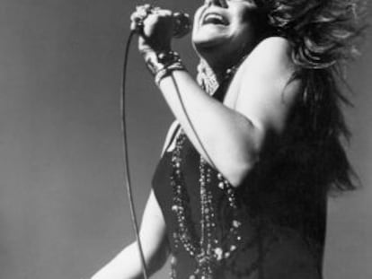 Janis Joplin, en un concierto en mayo de 1968.