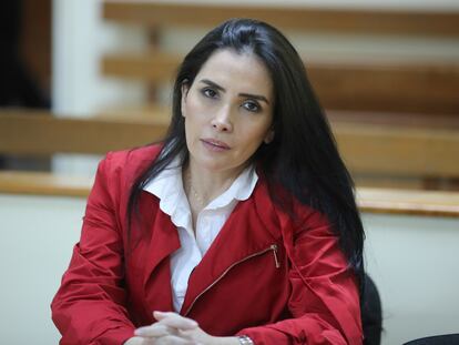 Aida Merlano participa en una audiencia en un tribunal de Caracas, Venezuela, el 6 de febrero de 2020.