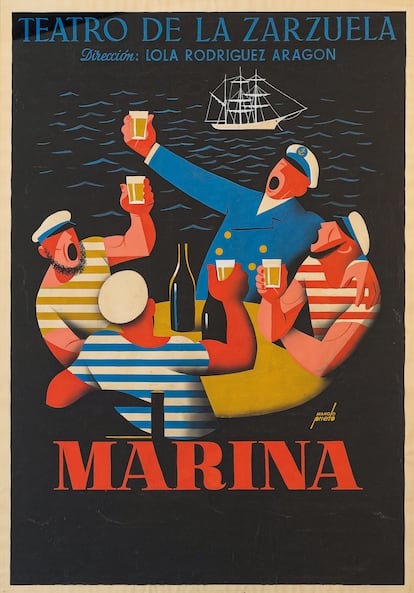 Cartel de 'Marina', obra lírica española, de 1950.