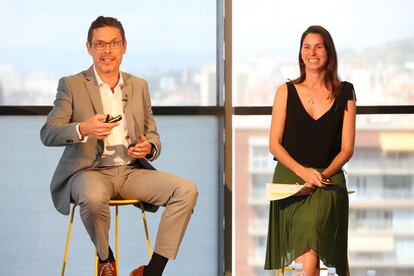 Jordi Naval, director general de Biocat, y Judit Anido, presidenta de CataloniaBio & HealthTech.