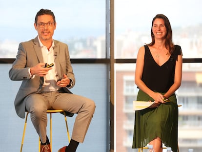 Jordi Naval, director general de Biocat, y Judit Anido, presidenta de CataloniaBio & HealthTech.