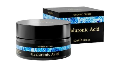 Crema hidratante con ácido hialurónico.