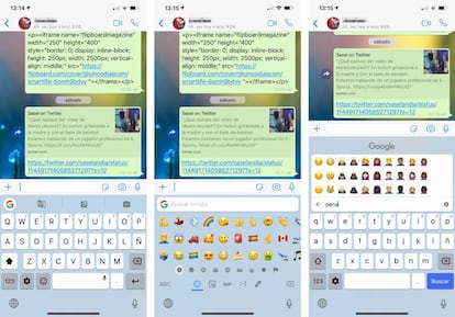 Emoticonos en WhatsApp.