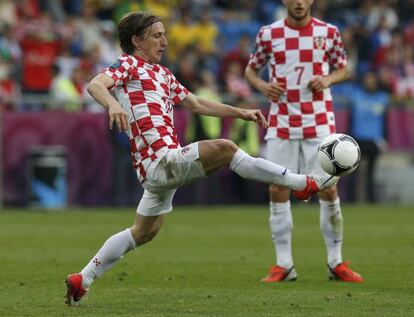 Modric durante la Eurocopa 2012.