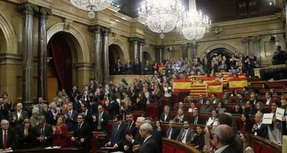 El Parlament després d'aprovar la resolució independentista el 9 de novembre.