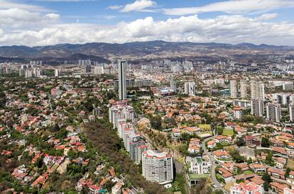 Vista aérea de Interlomas, en Ciudad de México.