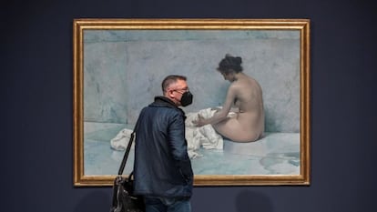 Un visitante en el Museo Sorolla de Madrid, uno de los que han sufrido cierres y recortes de horarios por falta de personal.