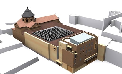 Maqueta de la futura ampliación del Museo Arqueológico Regional de Alcalá de Henares.