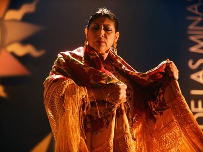 Manuela Carrasco baila en el Cante de las Minas, Murcia.