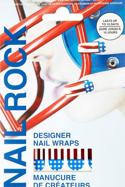 La firma británica Nail Rock tiene unos parches para uñas ideales para el 4 de julio con la bandera americana. Cuestan 8,25 euros.