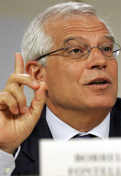 Josep Borrell, ayer en Bruselas.