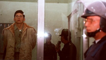 Mario Aburto, presunto asesino de Luis Donaldo Colosio, en la prisión federal de Almoloya de Juárez, en Estado de México. En 1994.