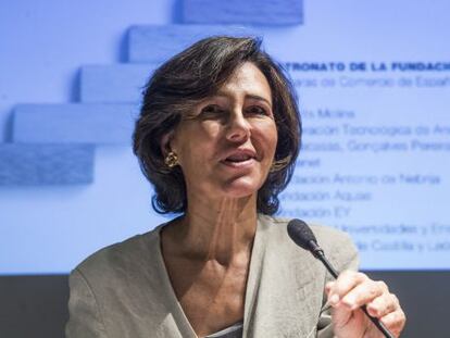 La presidenta del Banco Santander, Ana Botín.