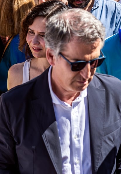 El líder del PP, Alberto Núñez Feijóo, junto a la presidenta de la Comunidad de Madrid, Isabel Díaz Ayuso.