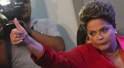 Rousseff en el debate de este domingo.