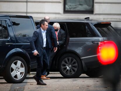 Boris Johnson llegaba este martes al 10 de Downing Street.
