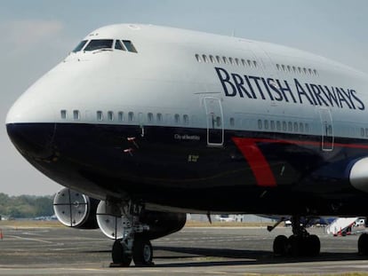 Aviones de British Airways en el aeropuerto de Bournemouth.