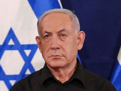 Netanyahu, en una comparecencia en octubre de 2023, en Tel Aviv.