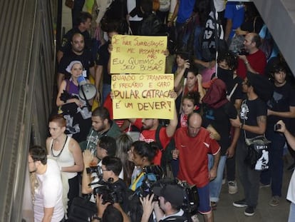 Manifesta&ccedil;&atilde;o promovida pelo MPL no Rio em 2013.