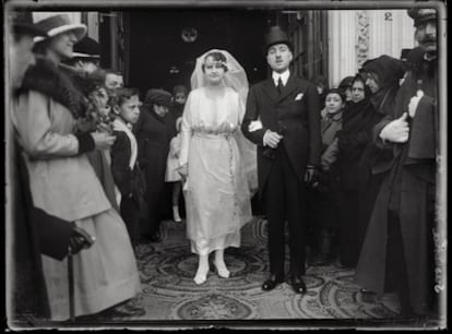 Retrato de Luis Ramón Marín de la boda en 1919 entre Susana Maura y José María Semprún, padres del escritor y político Jorge Semprún.