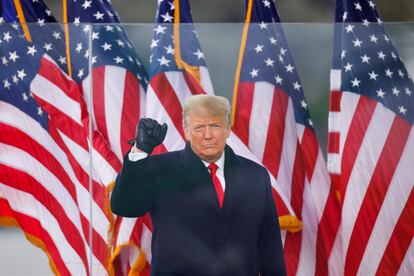 Donald Trump, durante su discurso en Washington en la mañana del 6 de enero de 2021.