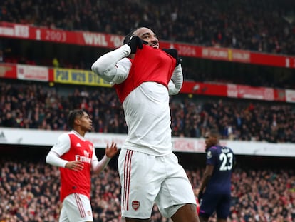 Lacazette, del Arsenal, en el partido contra el West Ham el pasado fin de semana.