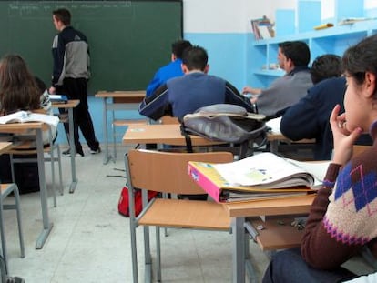 Aula de un centro concertado de Sevilla.