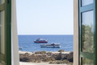 Vistas desde una habitación del hotel 'boutique' Isla de Tabarca.