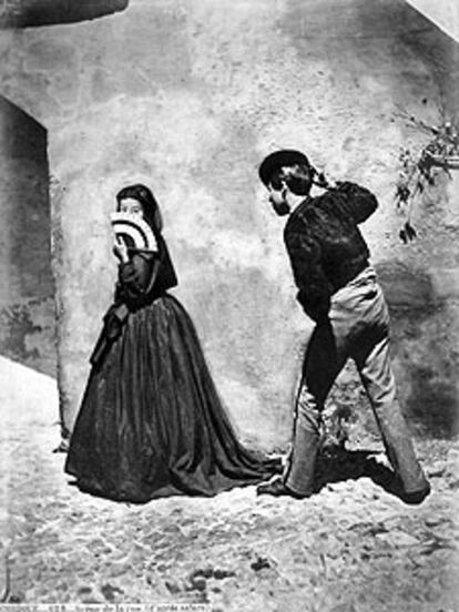 <i>Escena en la calle </i><b>(1855),</b> de Jean Laurent.